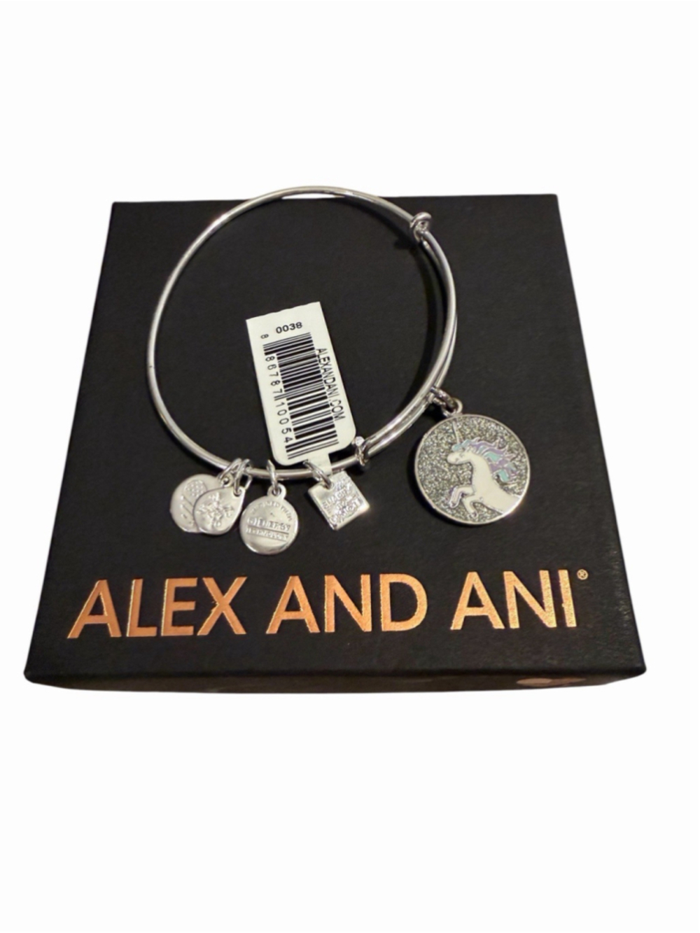 ALEX AND ANI Unicorn Women's Charm Bangle Bracelet New With Tags